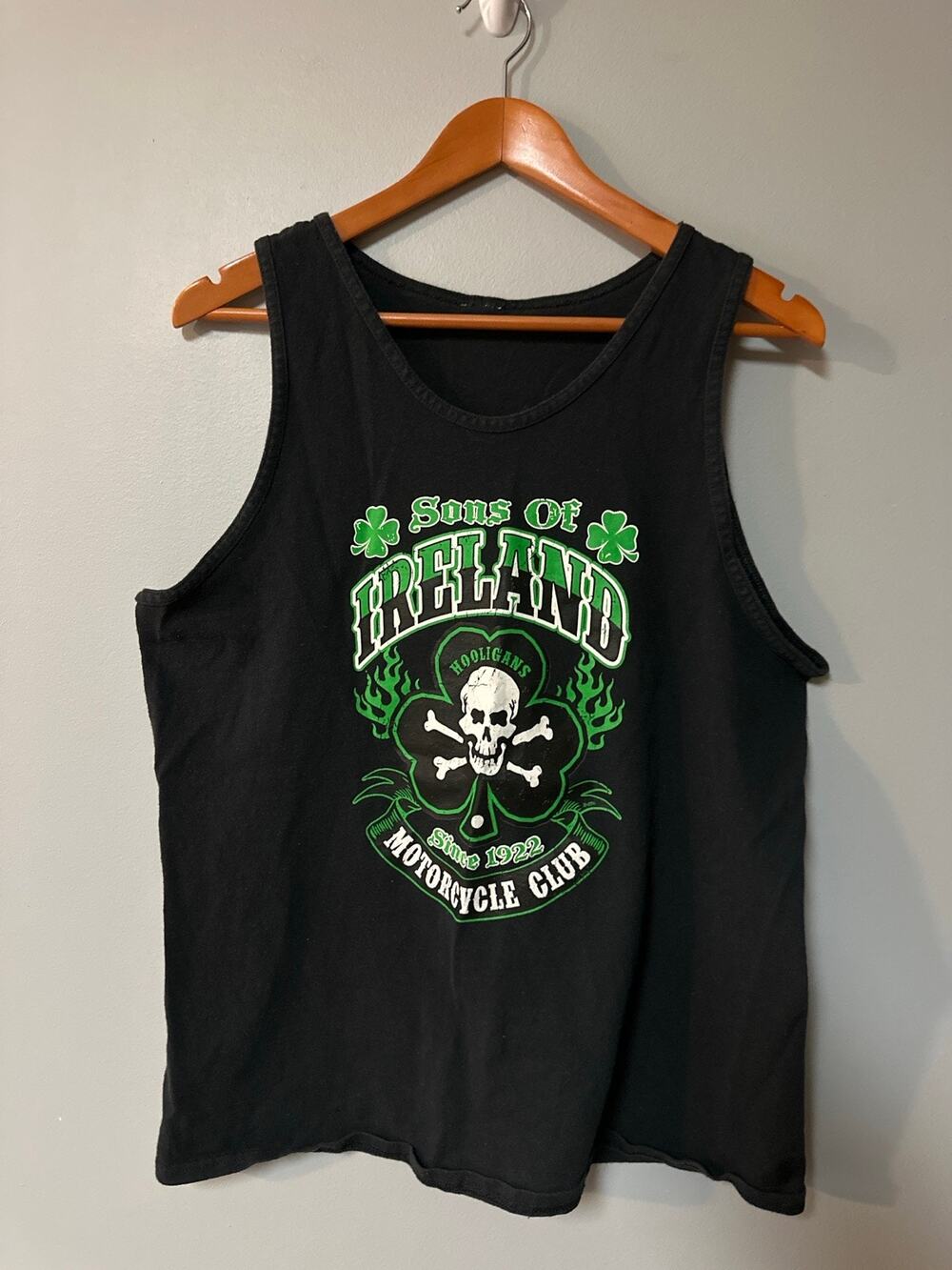 Sons Of Ireland Motorcycle Club Tank Top Men’s XL Black Biker St Patrick’s Day